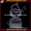 nature black marble abstract statues of lover for home decoration